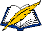 open book and quill
