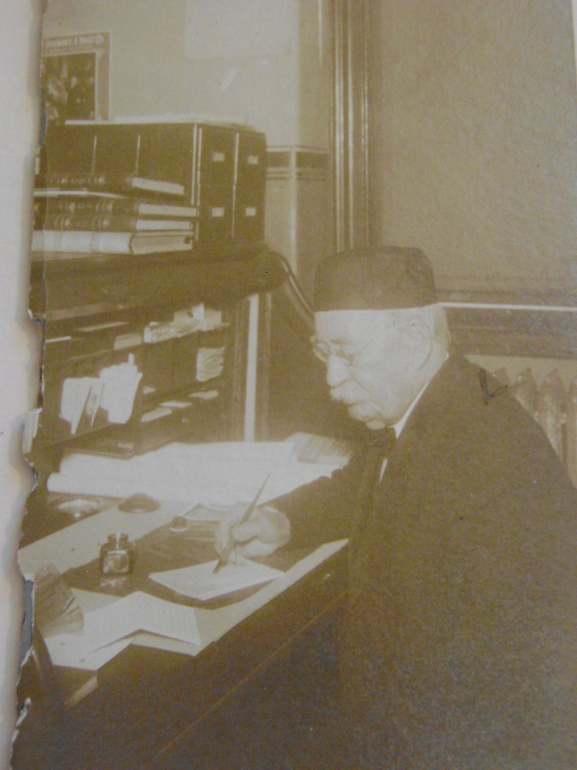 man at desk