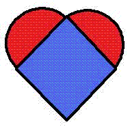 diagram of heart-shaped cake