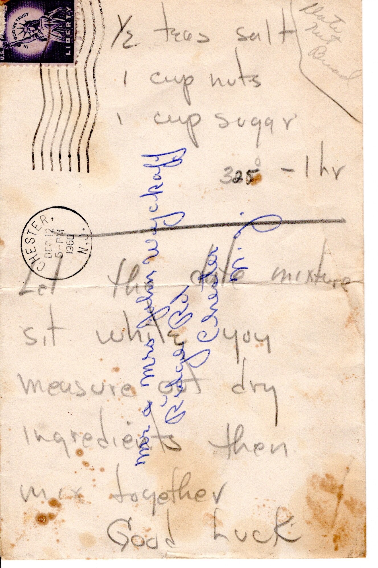 Hand-written recipe