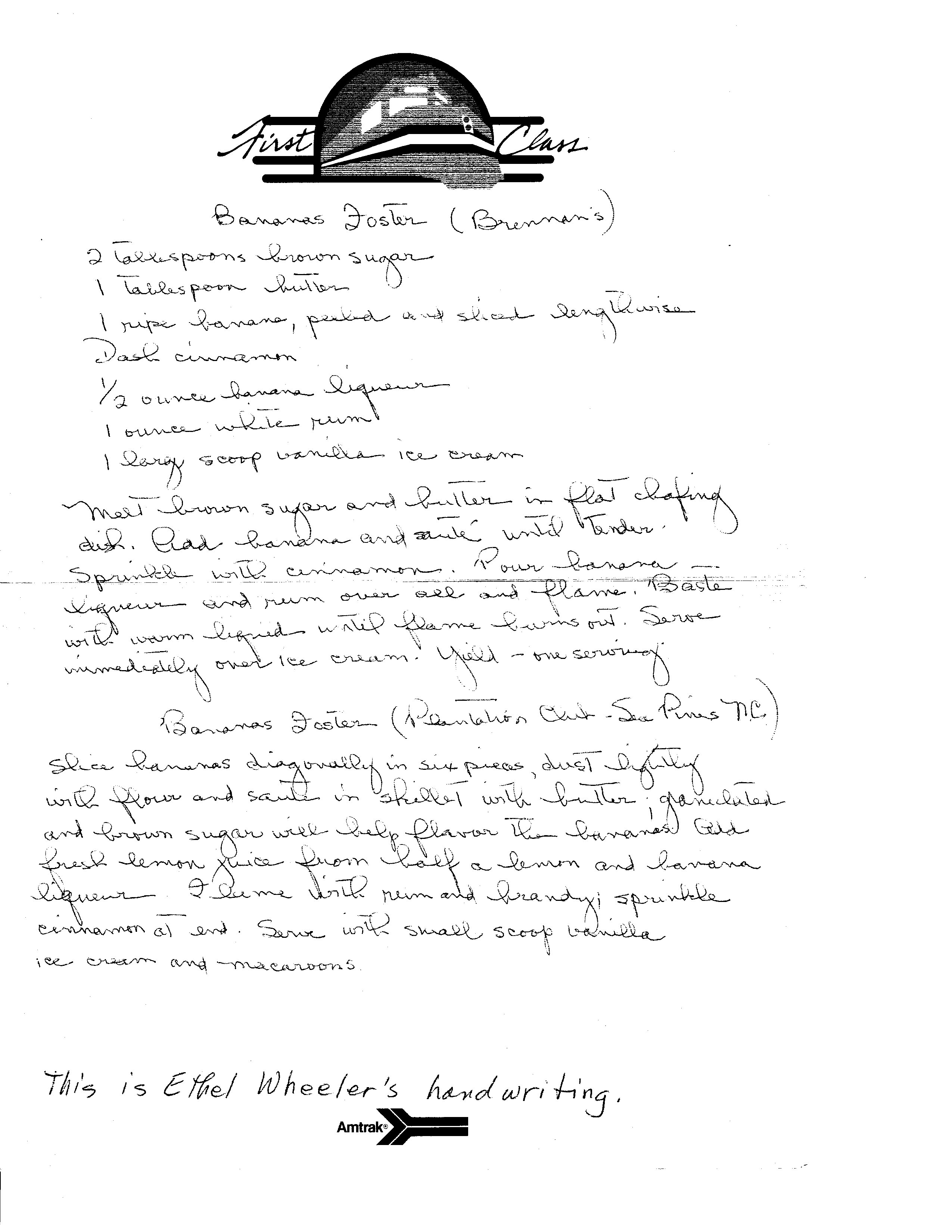handwritten recipes